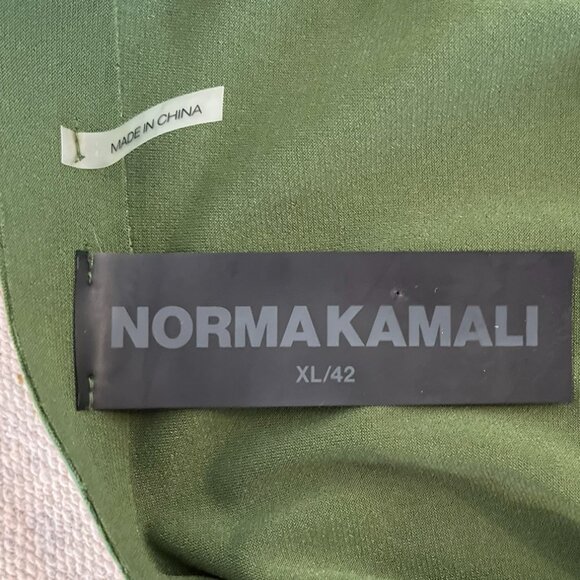 Norma Kamali Green Oliva Dolman Wrap Straight Dress Sz Xl/42 - Picture 9 of 13